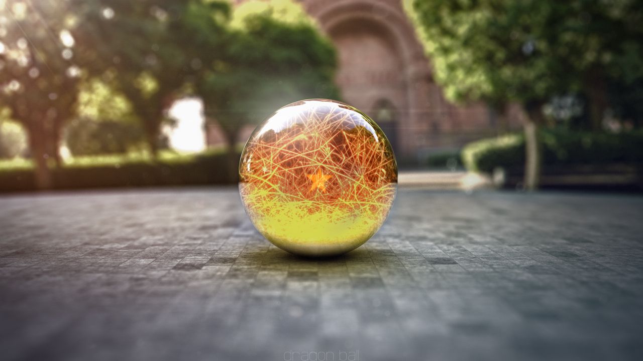 Wallpaper ball, glass, surface, close