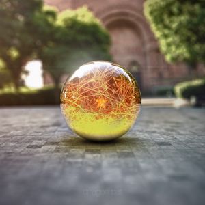 Preview wallpaper ball, glass, surface, close