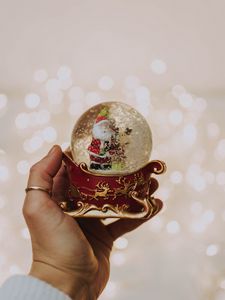 Preview wallpaper ball, glass, toy, santa claus, new year