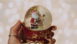 Preview wallpaper ball, glass, toy, santa claus, new year
