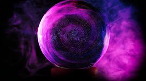 Preview wallpaper ball, glitter, purple, glass