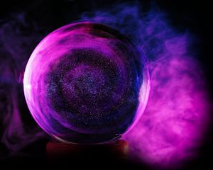 Preview wallpaper ball, glitter, purple, glass