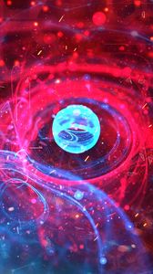 Preview wallpaper ball, glow, glare, fractal, bright