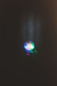Preview wallpaper ball, glow, hand, dark