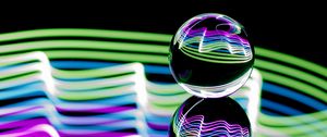 Preview wallpaper ball, glow, reflection