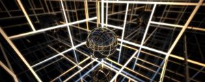 Preview wallpaper ball, glow, space, lines