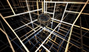 Preview wallpaper ball, glow, space, lines