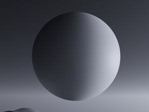 Preview wallpaper ball, hills, river, art