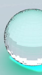 Preview wallpaper ball, huge, glass, transparent