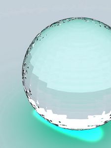 Preview wallpaper ball, huge, glass, transparent