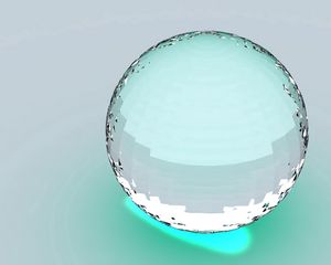 Preview wallpaper ball, huge, glass, transparent