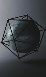 Preview wallpaper ball, icosahedron, shapes, geometry