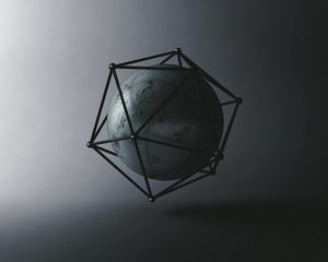 Preview wallpaper ball, icosahedron, shapes, geometry