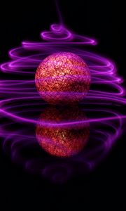 Preview wallpaper ball, light, lines, freezelight, purple