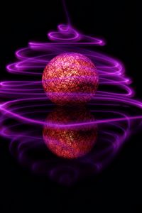 Preview wallpaper ball, light, lines, freezelight, purple