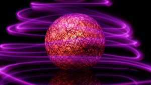 Preview wallpaper ball, light, lines, freezelight, purple