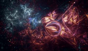 Preview wallpaper ball, lines, glow, abstraction