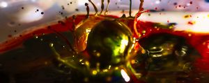 Preview wallpaper ball, liquid, splashes, macro