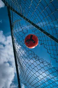 Preview wallpaper ball, mesh, gate, football, sport