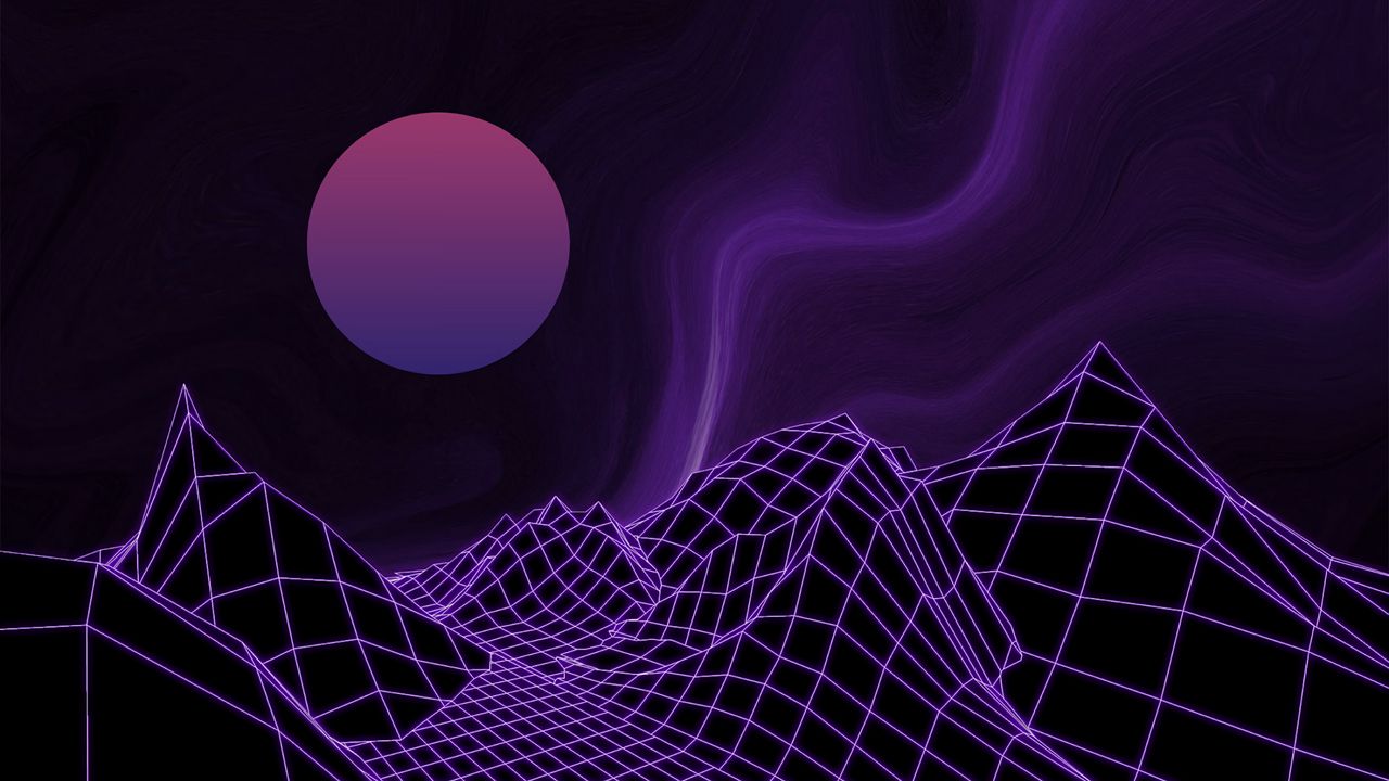 Wallpaper ball, mesh, relief, purple