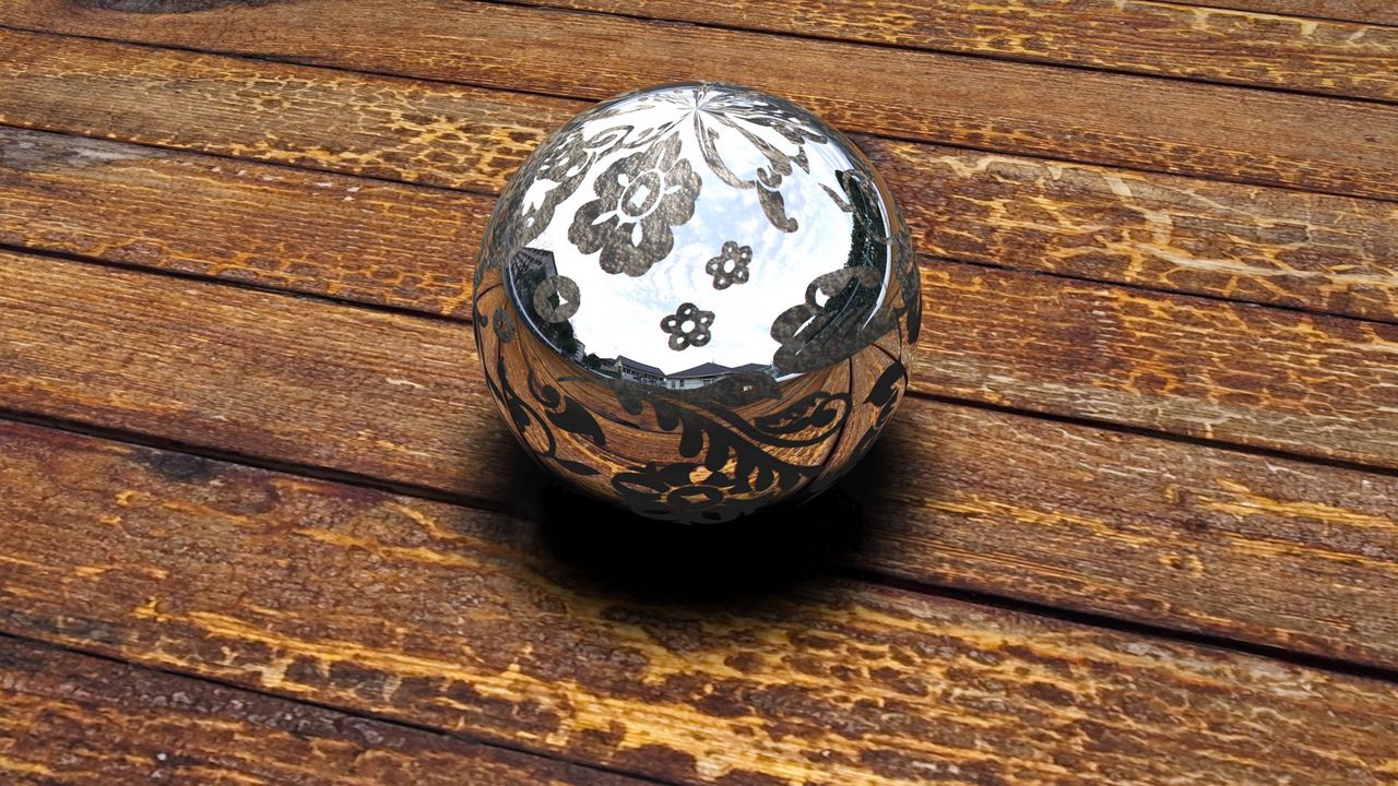 Wallpaper ball, metal, pattern, surface, reflection