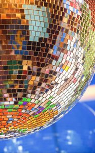 Preview wallpaper ball, mirror, colorful, mosaic