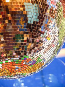 Preview wallpaper ball, mirror, colorful, mosaic
