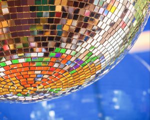 Preview wallpaper ball, mirror, colorful, mosaic