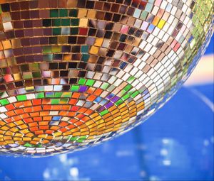 Preview wallpaper ball, mirror, colorful, mosaic