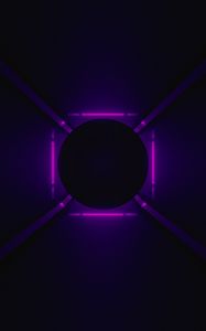 Preview wallpaper ball, neon, backlight, purple, dark