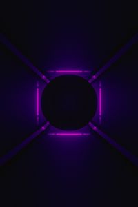 Preview wallpaper ball, neon, backlight, purple, dark