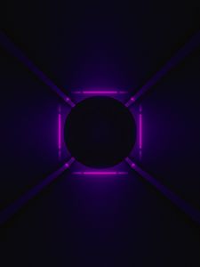 Preview wallpaper ball, neon, backlight, purple, dark