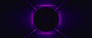 Preview wallpaper ball, neon, backlight, purple, dark