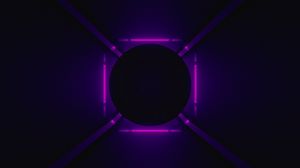 Preview wallpaper ball, neon, backlight, purple, dark