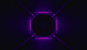 Preview wallpaper ball, neon, backlight, purple, dark