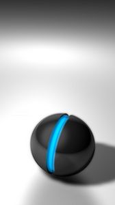 Preview wallpaper ball, neon, black, glass, background