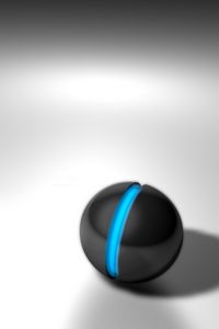 Preview wallpaper ball, neon, black, glass, background