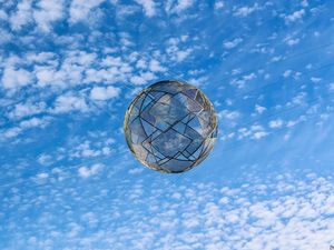 Preview wallpaper ball, net, sky, shape