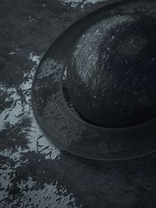 Preview wallpaper ball, orbit, black, scratches