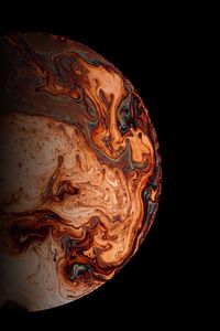 Preview wallpaper ball, paint, stains, liquid, black