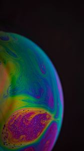 Preview wallpaper ball, paint, stains, multicolored, fluid art