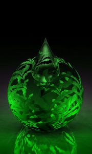 Preview wallpaper ball, patterns, shape, green