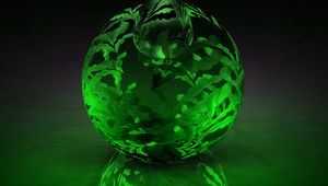 Preview wallpaper ball, patterns, shape, green