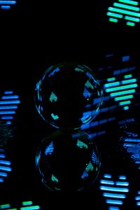 Preview wallpaper ball, reflection, heart, neon