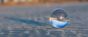 Preview wallpaper ball, reflection, macro, surface