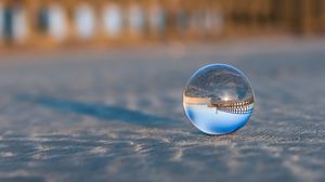 Preview wallpaper ball, reflection, macro, surface