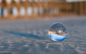 Preview wallpaper ball, reflection, macro, surface