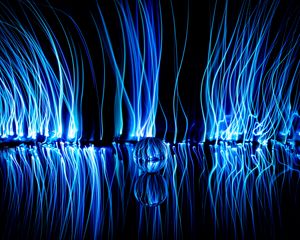 Preview wallpaper ball, reflection, neon, freezelight