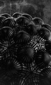 Preview wallpaper ball, relief, 3d, black