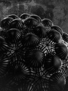 Preview wallpaper ball, relief, 3d, black